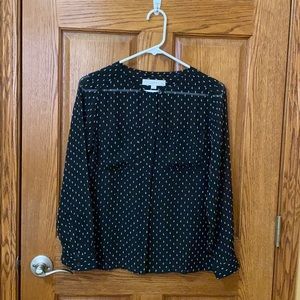 Clip dot Black blouse